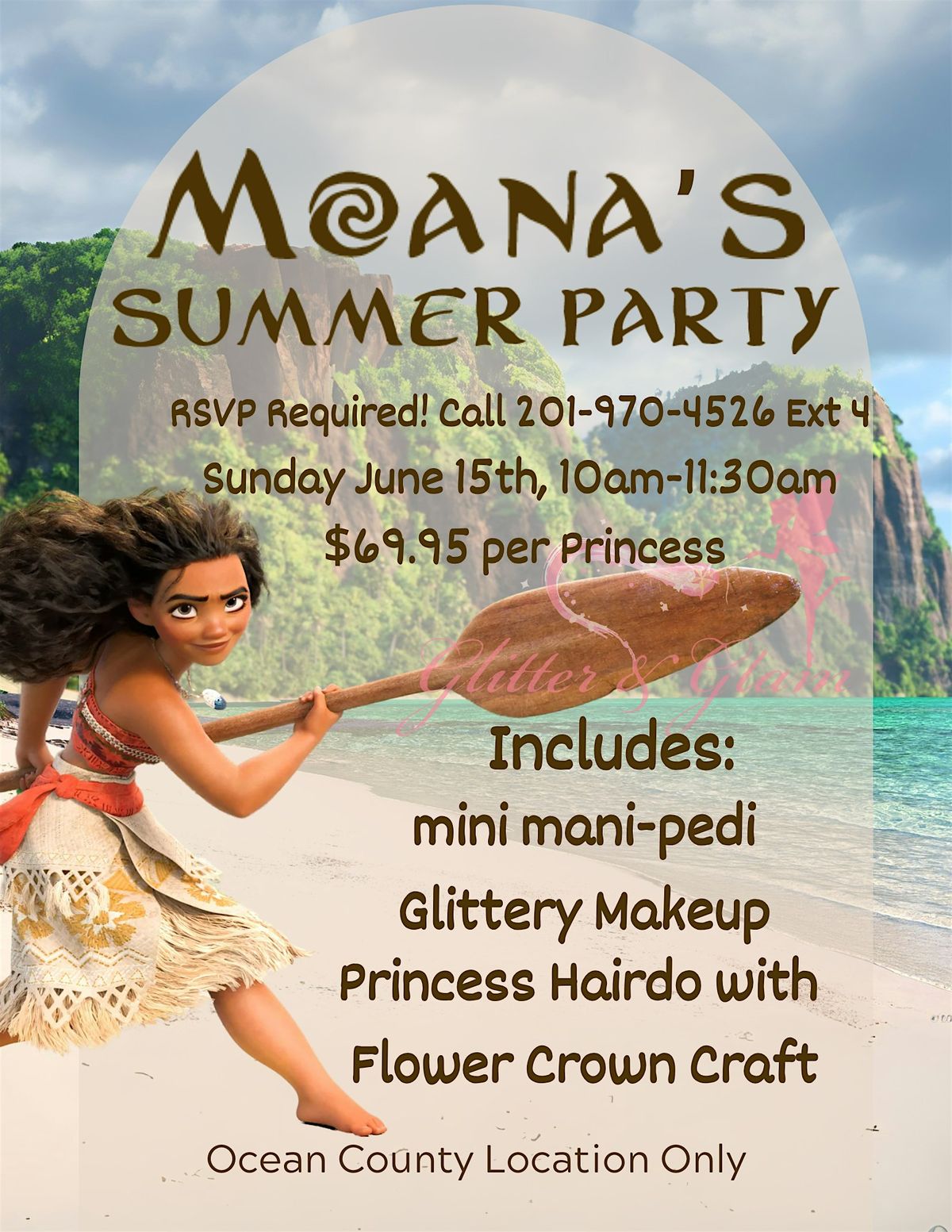 Moana's Summer Party at Glitter & Glam, 15 June | Event in Toms River | AllEvents