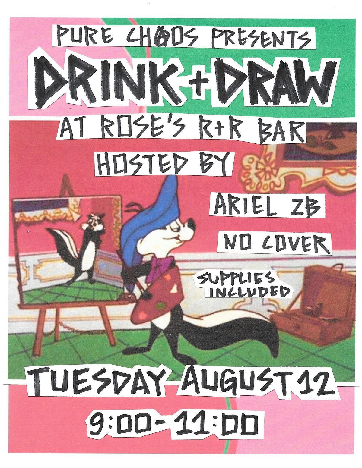 Drink and Draw at Rose's R&R Bar - No cover!, 12 August | Event in Brooklyn | AllEvents
