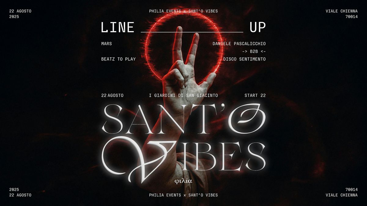 SANT'O VIBES 2025, 22 August | Event in Conversano | AllEvents