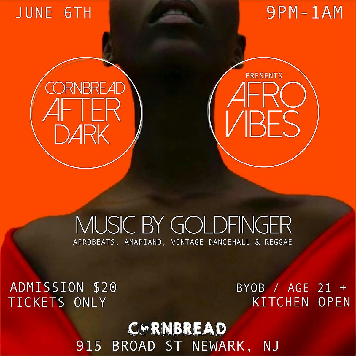 Cornbread After Dark: Afrovibes, 6 June | Event in Newark | AllEvents