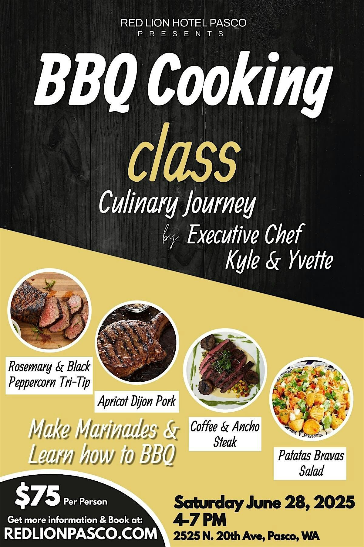 BBQ & Marinades Culinary Journey Cooking Class, 28 June | Event in Pasco | AllEvents
