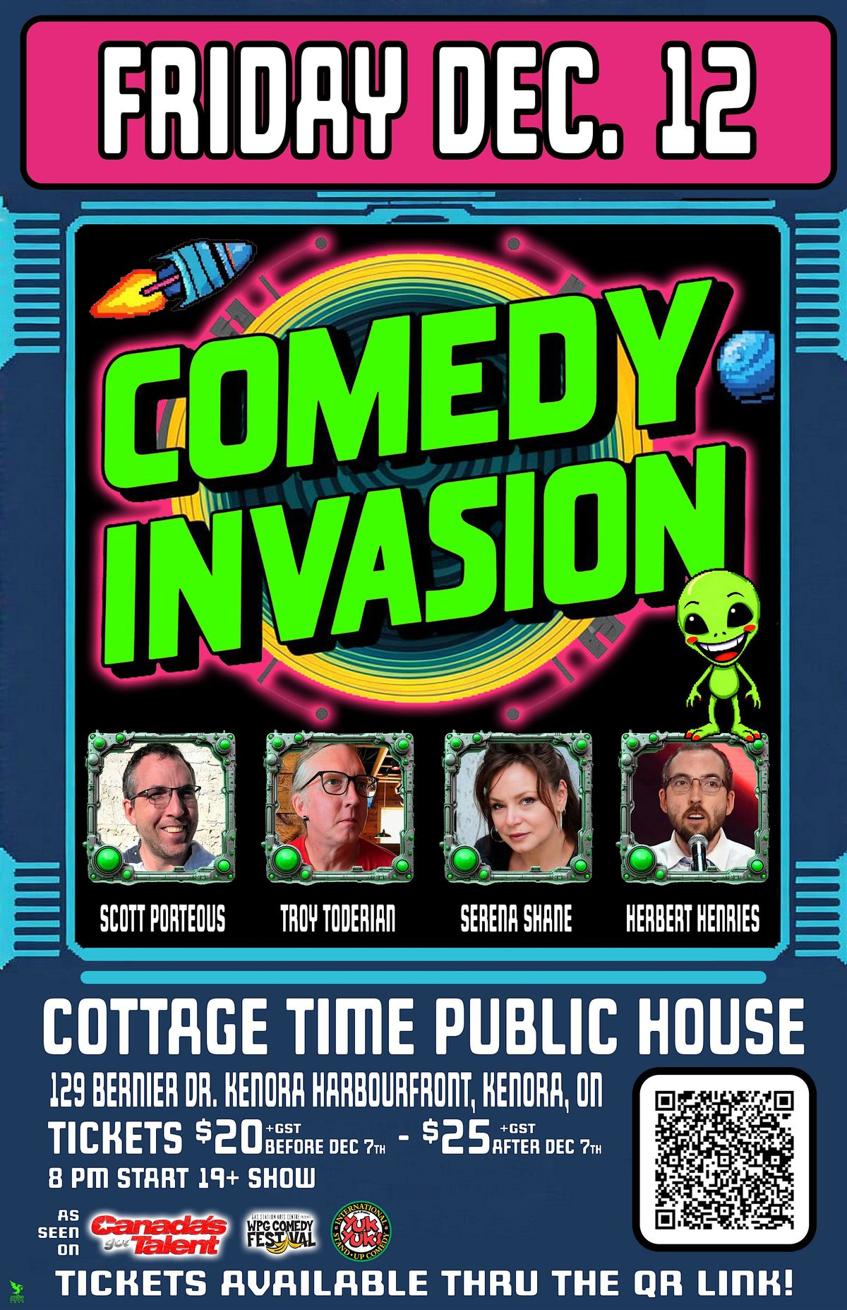 The Comedy Invasion - Kenora, ON, 12 December | AllEvents