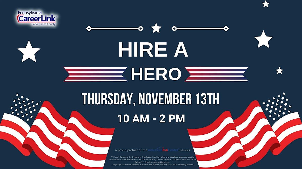 Hire a Hero 2025, 13 November | Event in Scranton | AllEvents