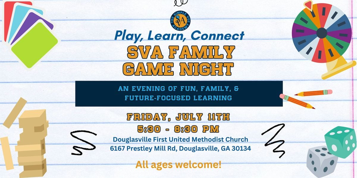 The Simple Vue Academy Game Night, 11 July | Event in Douglasville | AllEvents