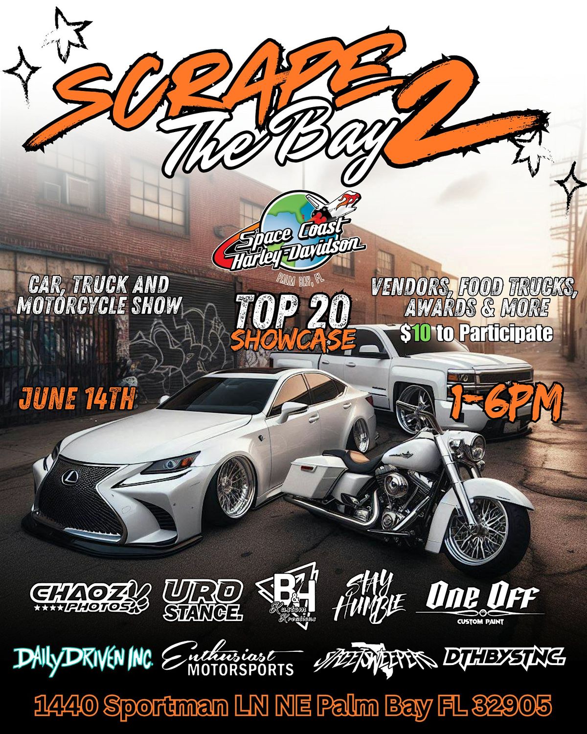 Scrape the Bay 2: Car, Truck and Bike Show, 14 June | Event in Palm Bay | AllEvents