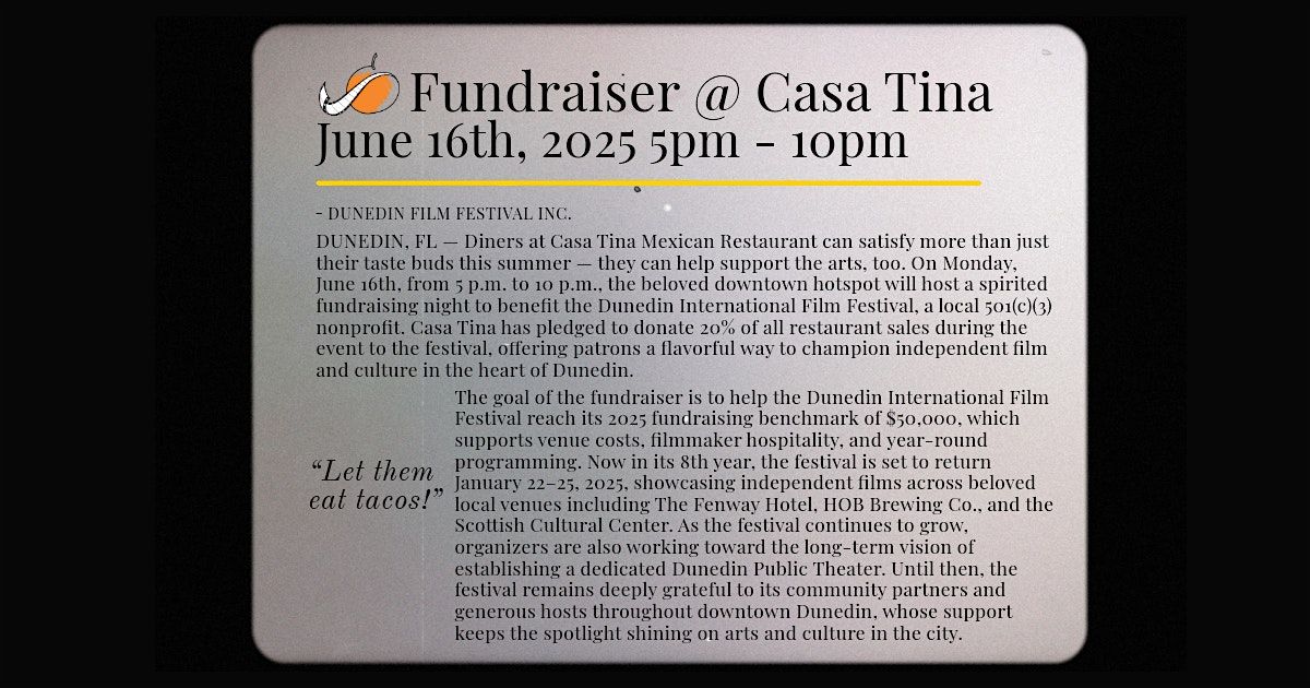 Fundraiser @ Casa Tina, 16 June | Event in Dunedin | AllEvents
