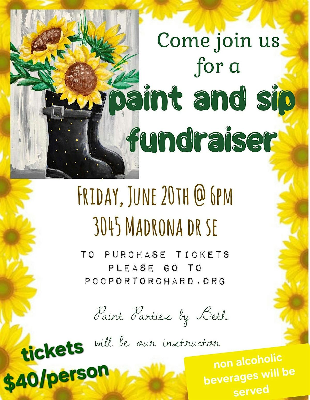 Paint and Sip Fundraiser, 20 June | Event in Port Orchard | AllEvents