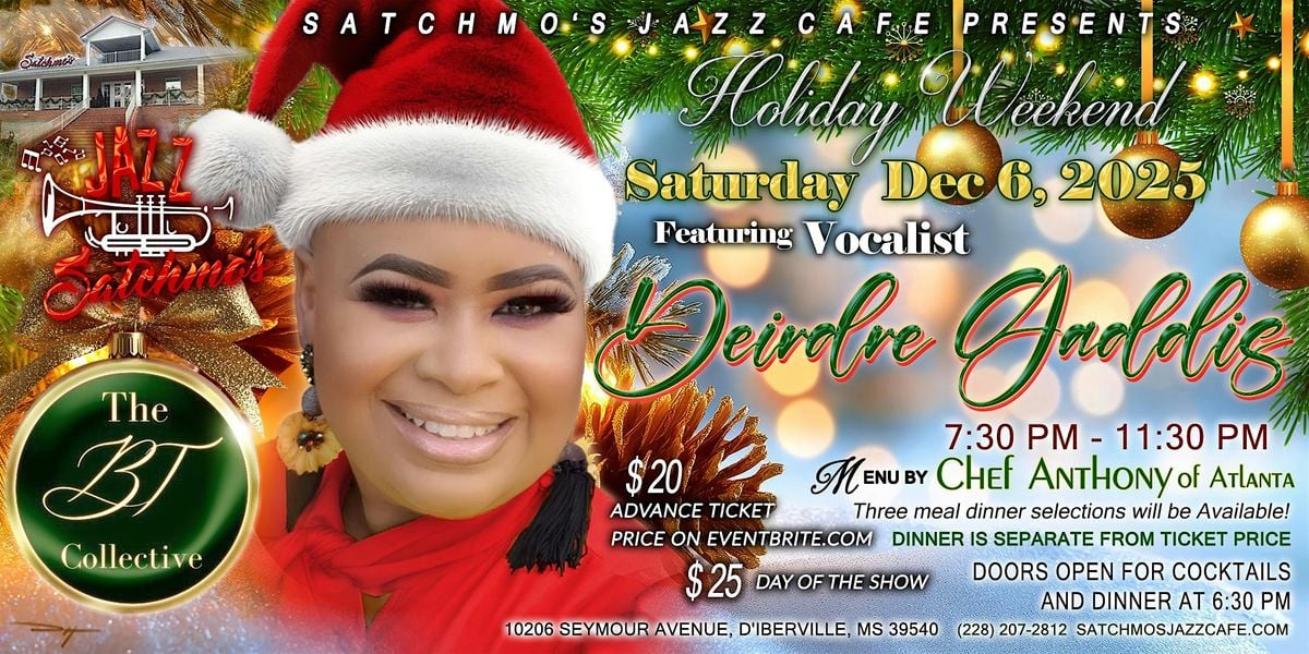Satchmo’s Jazz Café Presents, Dierdre Gaddis, 6 December | Event in D'Iberville | AllEvents