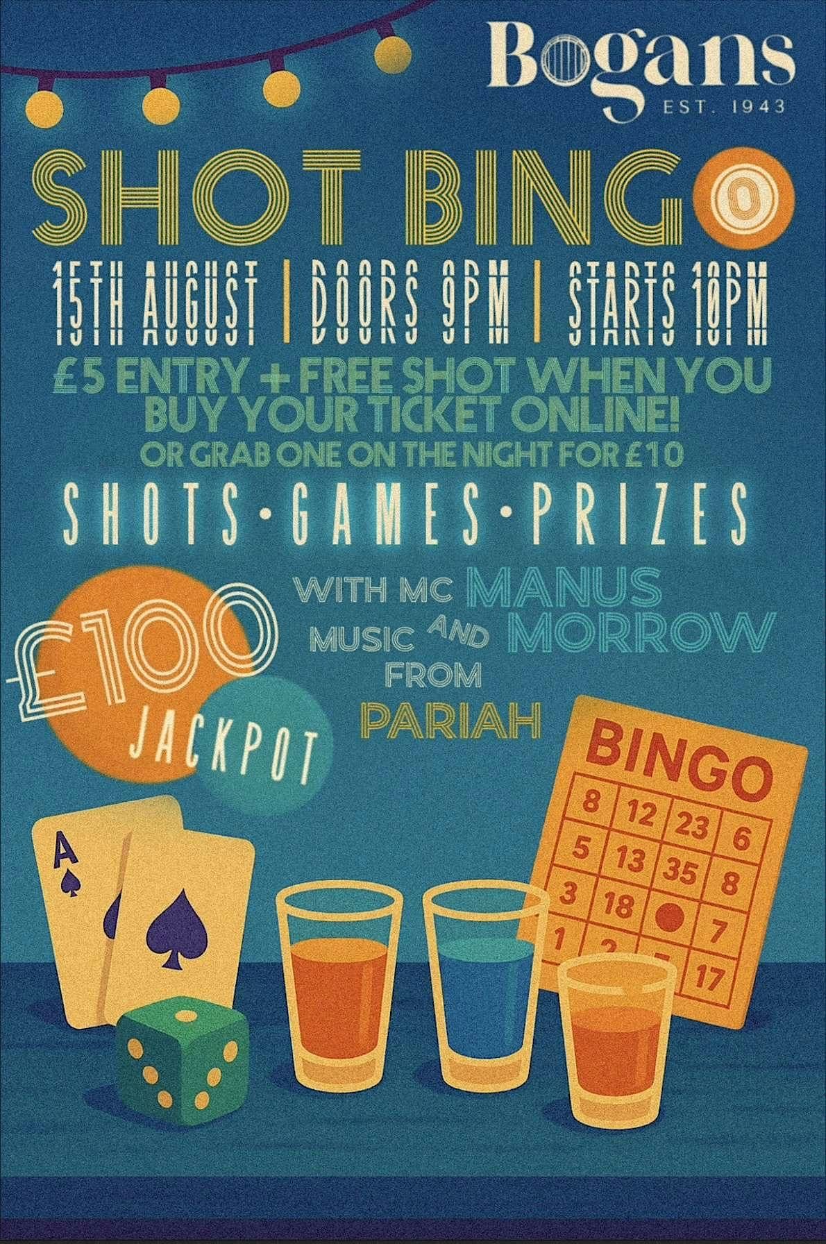 Shot Bingo, 15 August | Event in Omagh | AllEvents