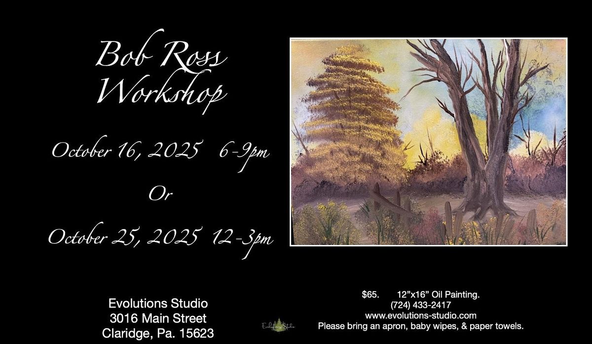 Autumn Palette - October 25, 2025 - Bob Ross Workshop, 25 October | Event in Claridge | AllEvents