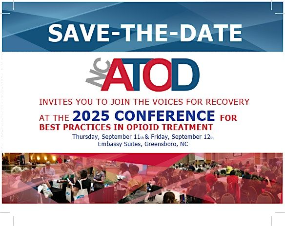2025 NCATOD Conference -- Best Practices in Opioid Treatment, 11 September | Event in Greensboro | AllEvents
