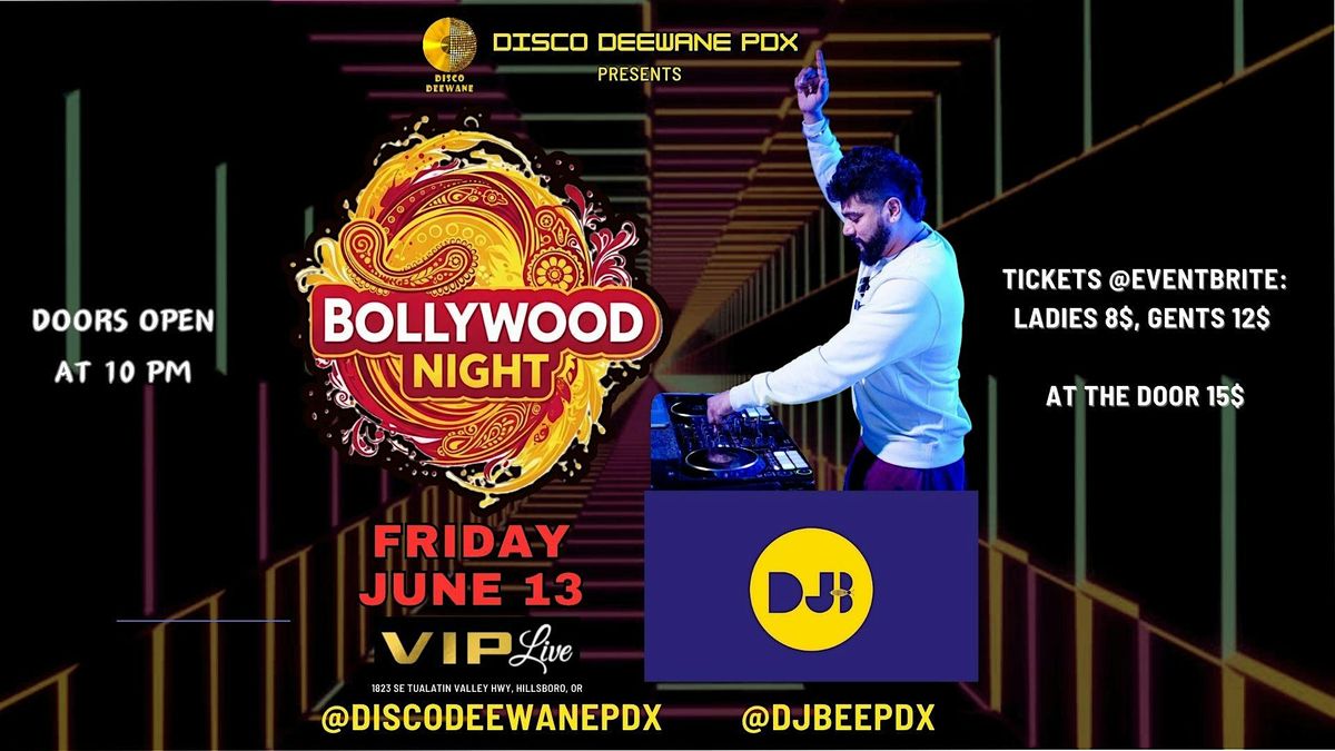Bollywood Night with DJ BEE, 13 June | Event in Hillsboro | AllEvents