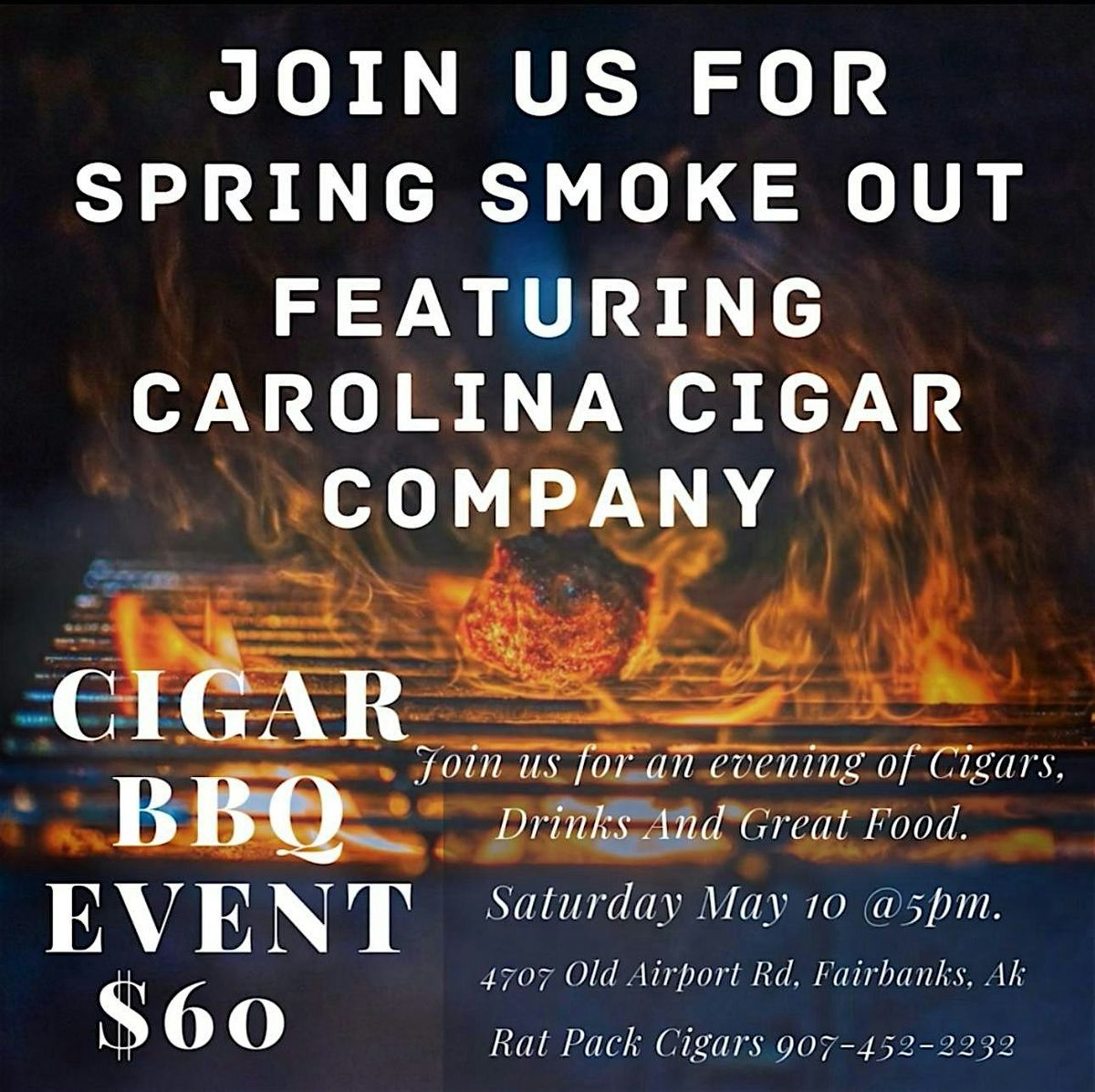 Spring BBQ Party at the Rat Pack Featuring Carolina Cigars, 10 May | Event in Fairbanks | AllEvents