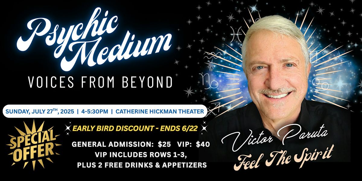 Messages from Spirit with Psychic Medium Victor Paruta, 27 July | Event in Gulfport | AllEvents