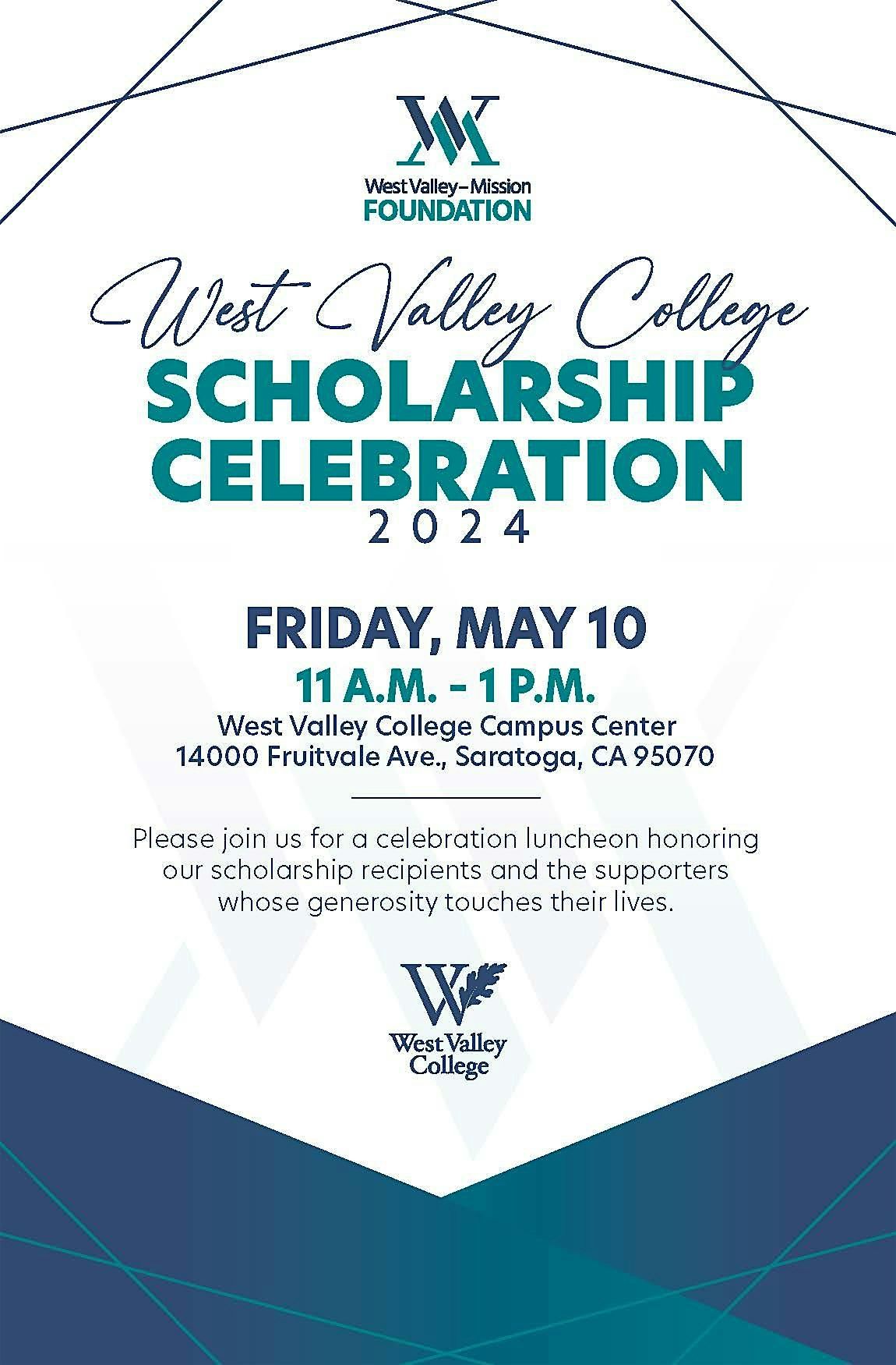 2025 West Valley College Scholarship Celebration (Student RSVP), 9 May | Event in Saratoga | AllEvents