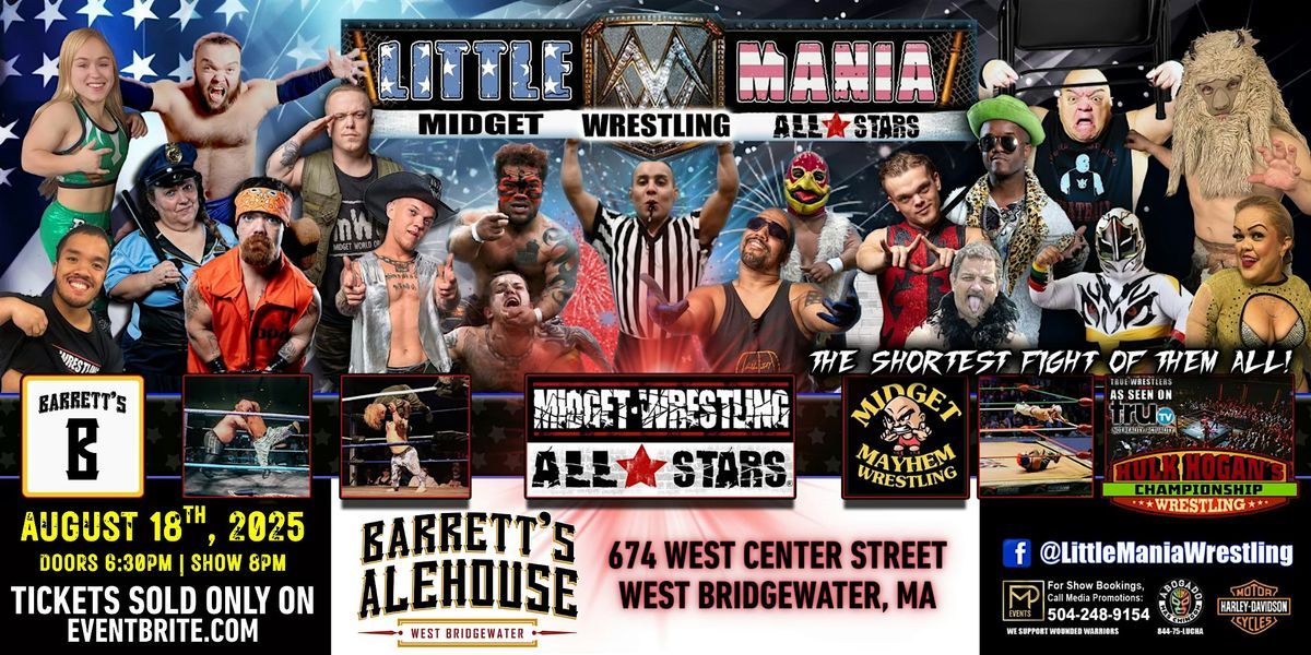Little Mania Midget Wrestling - Barrett's Alehouse West Bridgewater | Event in West Bridgewater | AllEvents