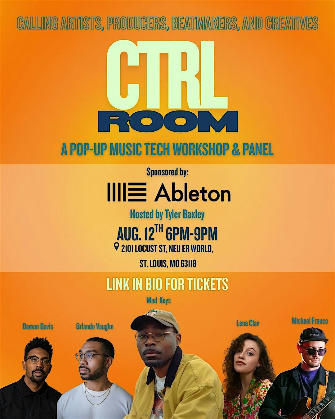 CTRL ROOM: Ableton Workshop & Panel, 12 August | Event in St. Louis | AllEvents