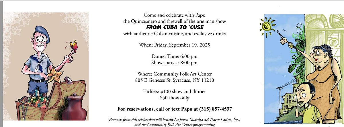 From Cuba To 'Cuse Farewell Celebration - Dinner & Show, 19 September | Event in Syracuse | AllEvents