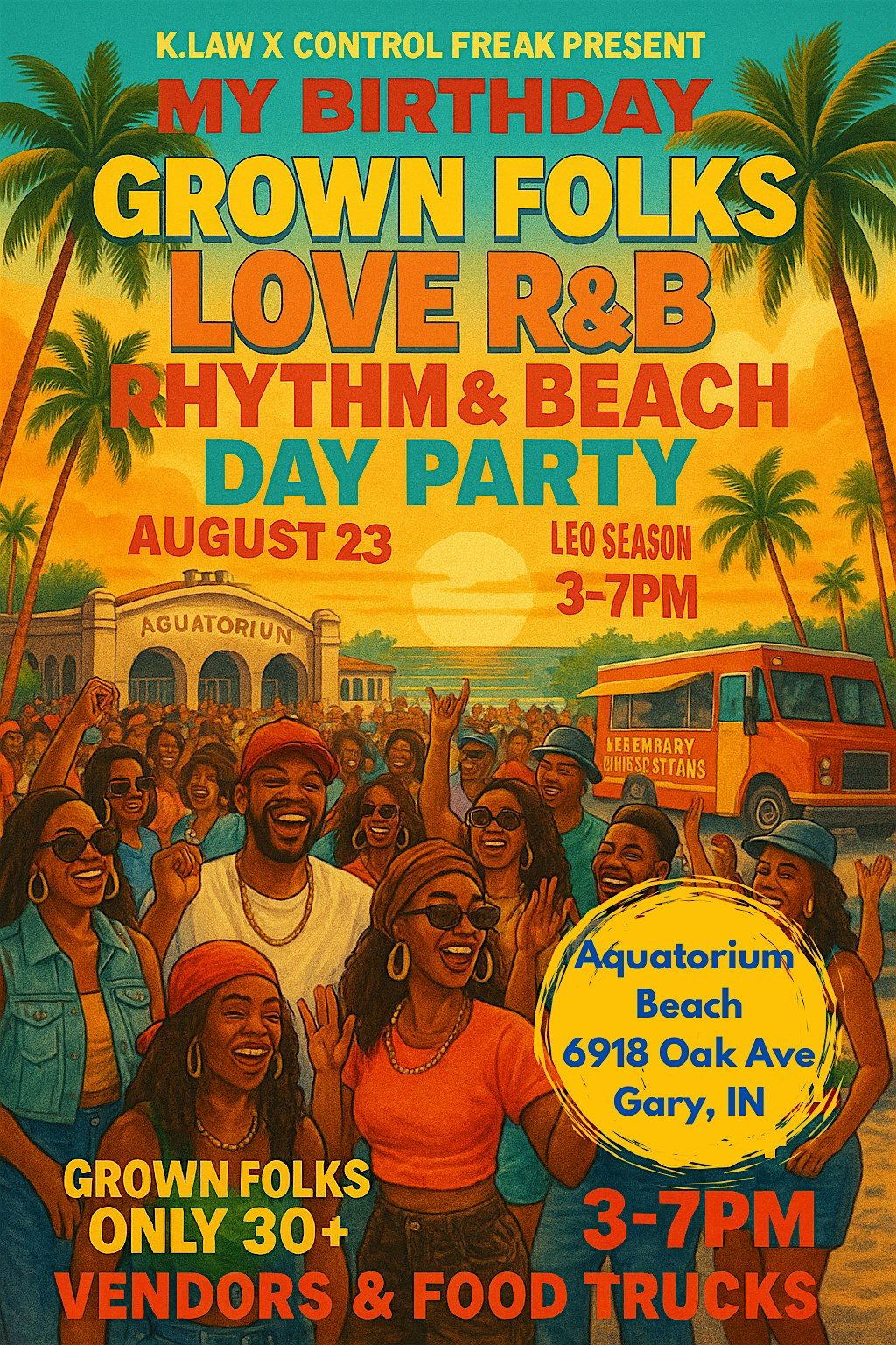 Grown Folks Love R&B Rhythm & Beach!, 23 August | Event in Gary | AllEvents