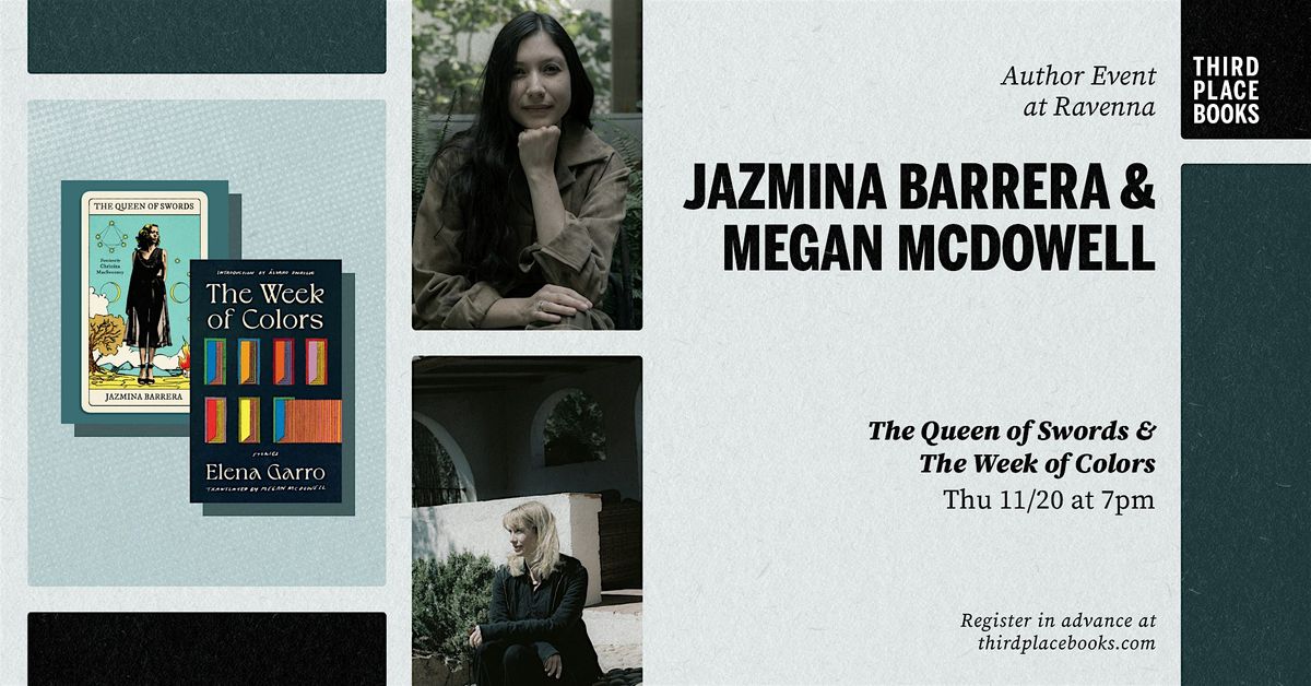 Jazmina Barrera and Megan McDowell — on Elena Garro, 20 November | Event in Seattle | AllEvents