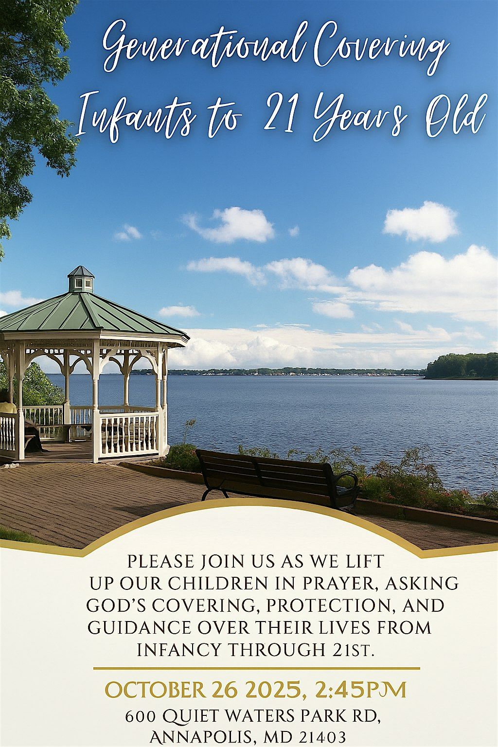 Generational Covering Ceremony, 26 October | Event in Annapolis | AllEvents