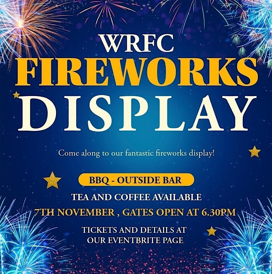 WESTCLIFF RFC - FIREWORKS DISPLAY, 7 November | Event in Rochford | AllEvents
