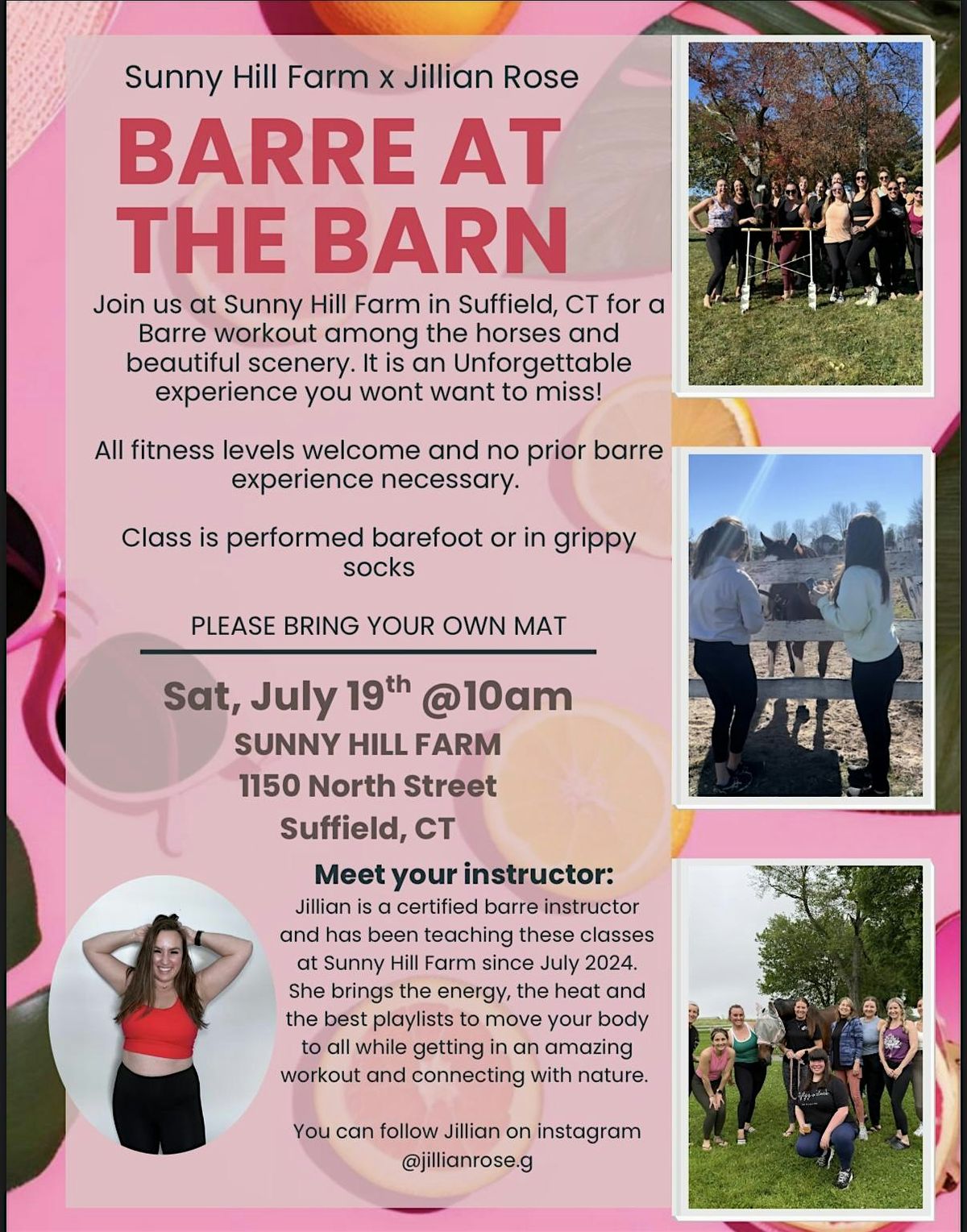 Barre at The Barn, 19 July | Event in Suffield | AllEvents