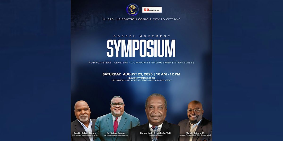 Gospel Movement Symposium, 23 August | Event in Jersey City | AllEvents