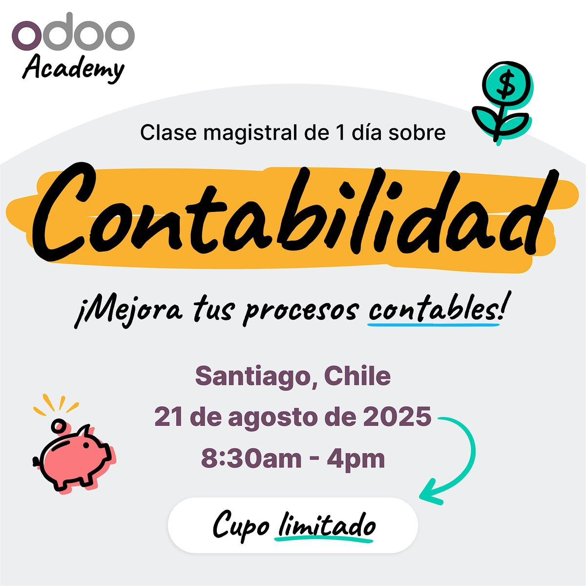Odoo Academy: Contabilidad y Localización Santiago de Chile, 21 August | Event in Santiago | AllEvents