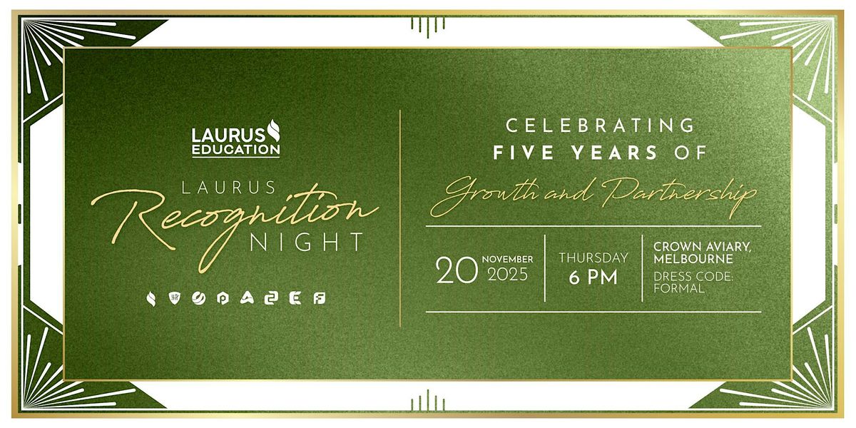 Laurus Recognition Night 2025, Crown Aviary, Southbank, 20 November ...