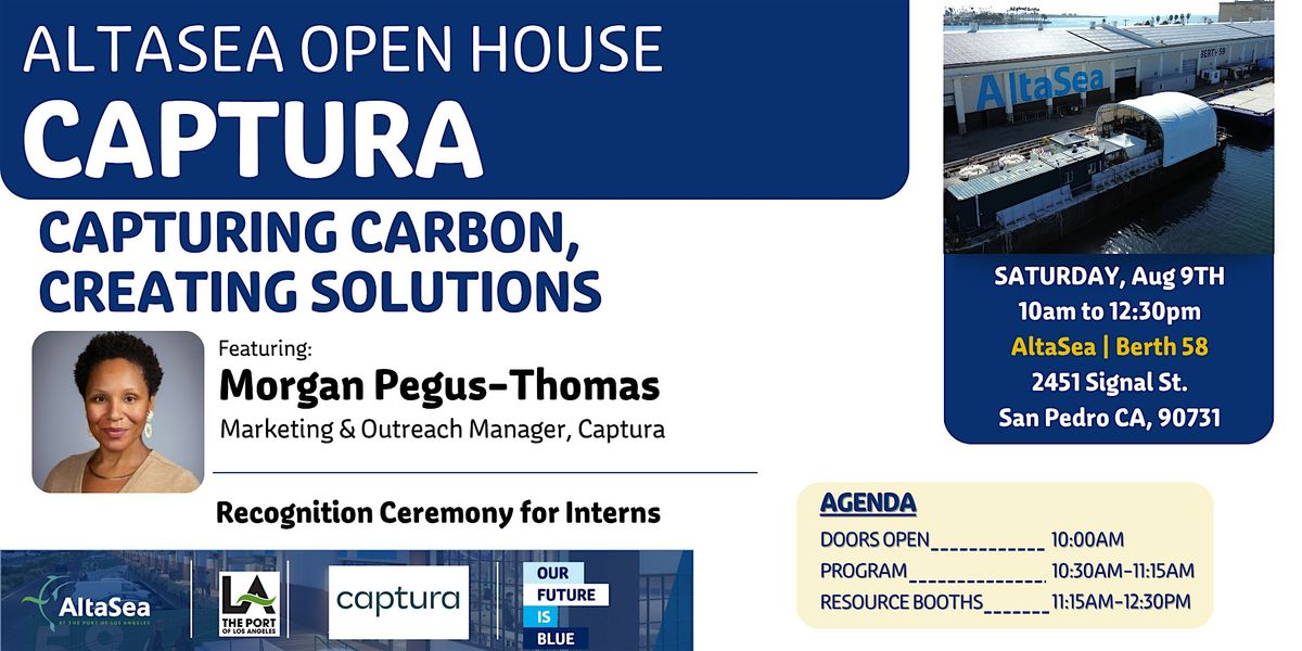 AltaSea Open House: Captura, 9 August | Event in Los Angeles | AllEvents