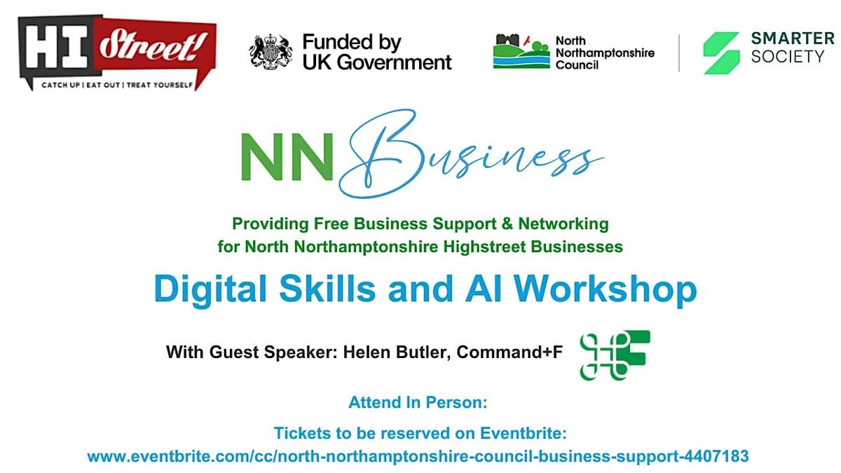 In Person Digital Skills and AI Workshop, 6 November | Event in Market Harborough | AllEvents