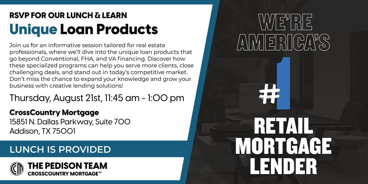 Unique Loan Products, 21 August | Event in Addison | AllEvents