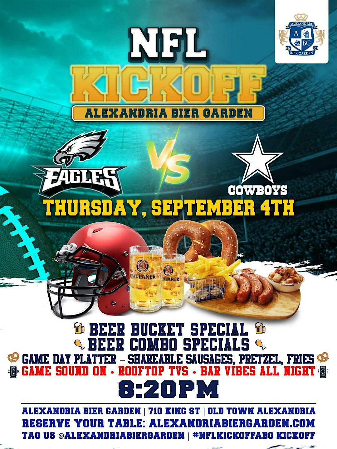 Eagles vs Cowboys NFL Kickoff, 4 September | Event in Alexandria | AllEvents