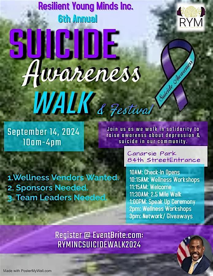 RYM Suicide Walk 2025, 13 September | Event in Brooklyn | AllEvents