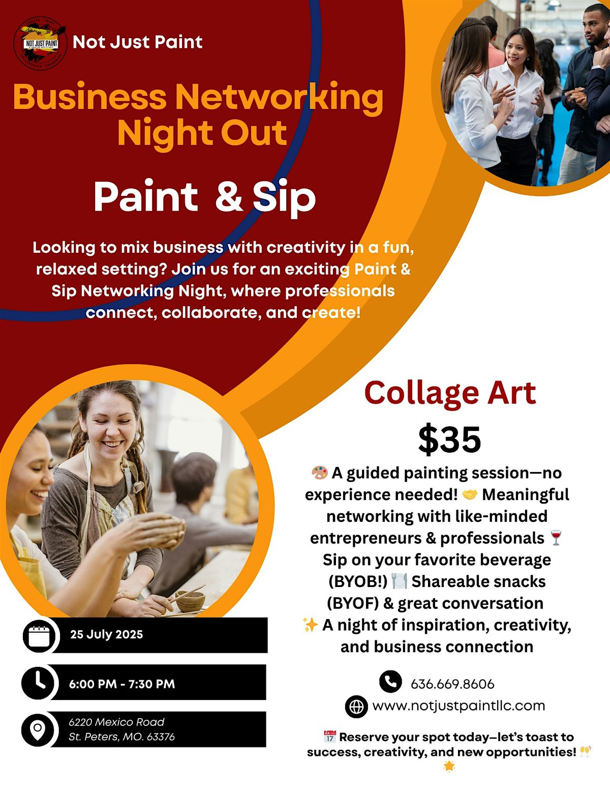 Business Networking Night Out - Paint & Sip, 25 July | Event in St. Peters | AllEvents