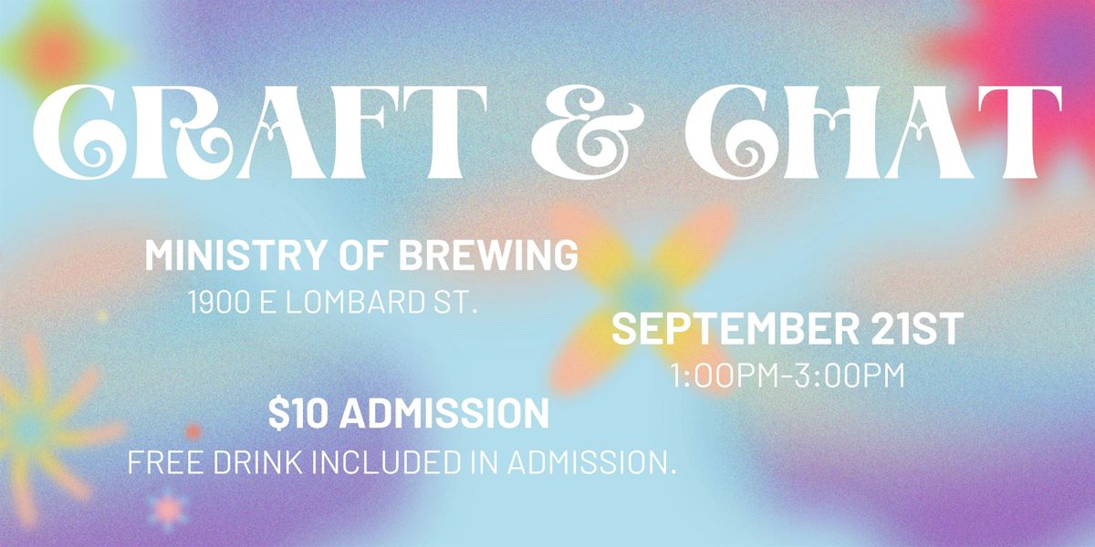CRAFT & CHAT, 21 September | Event in Baltimore | AllEvents