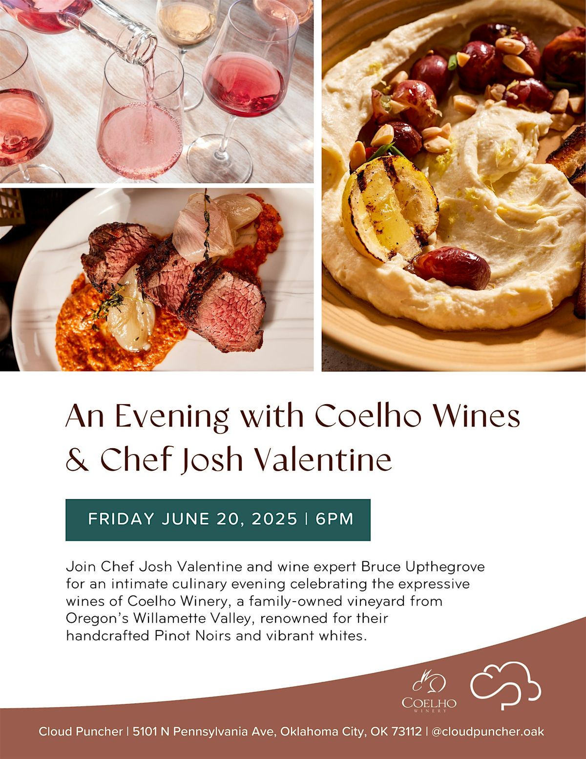 An Evening with Coelho Wines & Chef Josh Valentine, 20 June | Event in Oklahoma City | AllEvents