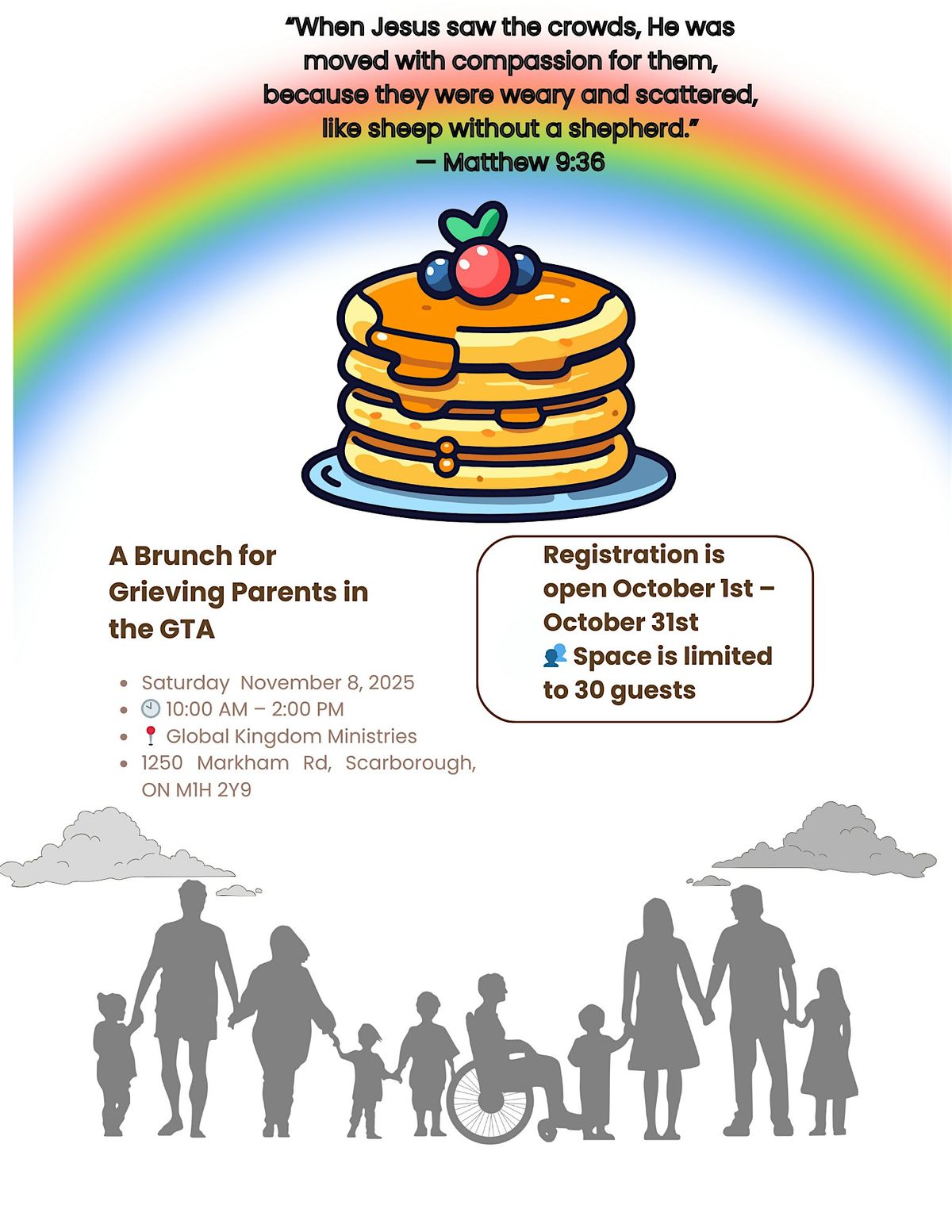 A Brunch for Grieving Parents in the GTA, 8 November | Event in Toronto | AllEvents