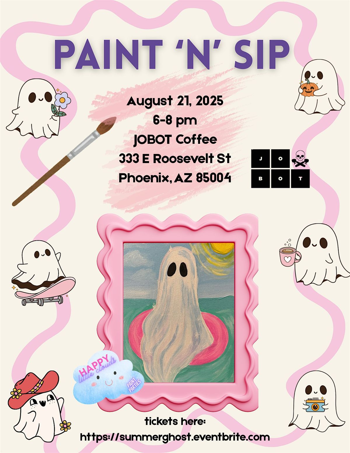 Summerween Paint and Sip at Jobot Coffee!, 21 August | Event in Phoenix | AllEvents