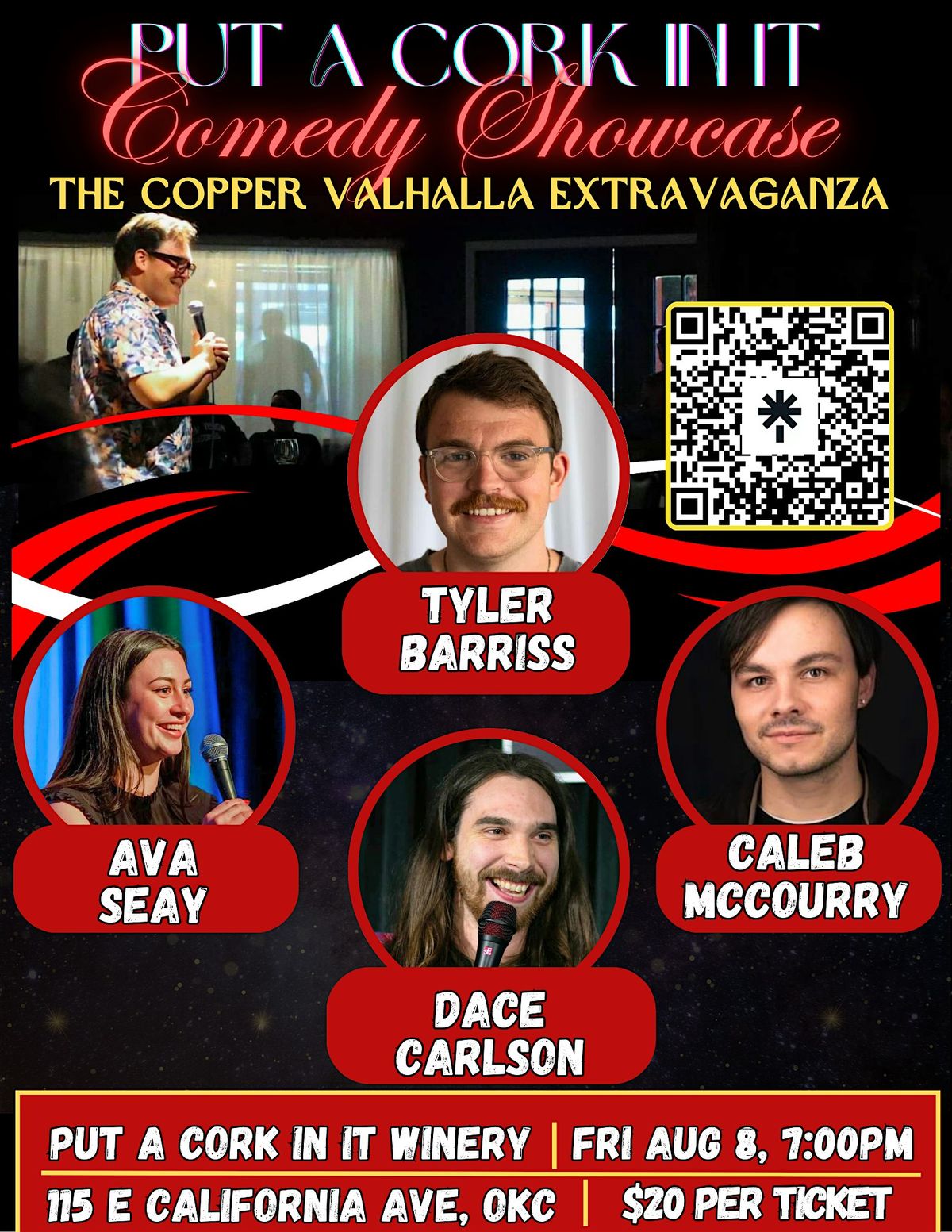 Put A Cork In It! Comedy Showcase (The Copper Valhalla Extravaganza!), 8 August | Event in Oklahoma City | AllEvents