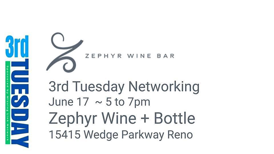 3rd Tuesday Networking powered by Missing Link Network, 17 June | Event in Reno | AllEvents