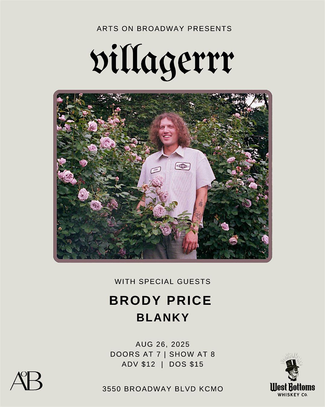 villagerrr w/ Brody Price and Blanky, 26 August | Event in Kansas City | AllEvents