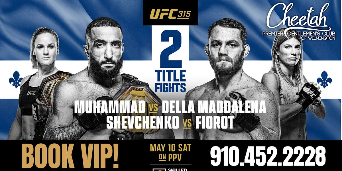 UFC 315 Muhammad vs Della Maddalena! @ Cheetah of Wilmington, Sat. May 10, 10 May | Event in Wilmington | AllEvents