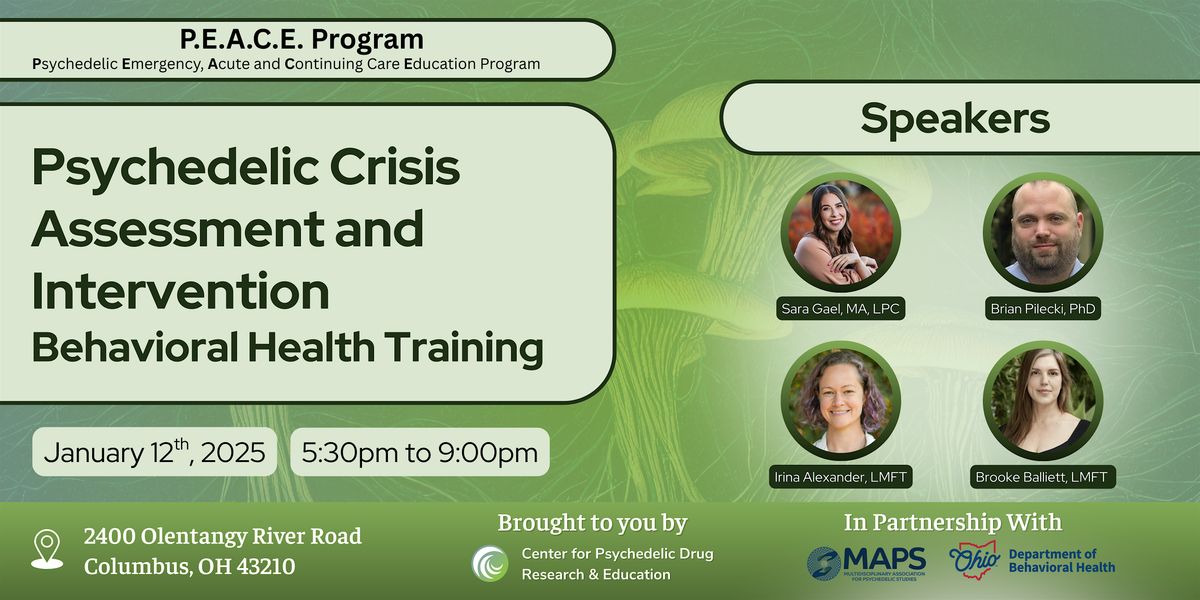 P.E.A.C.E. Program | Behavioral Health Training, 12 January | Event in Columbus | AllEvents