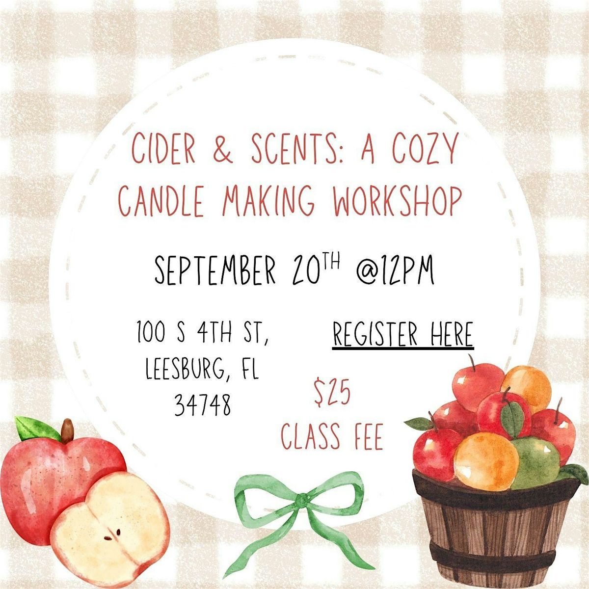 Cider & Scents: A Cozy Candle Making Workshop, 20 September | Event in Leesburg | AllEvents