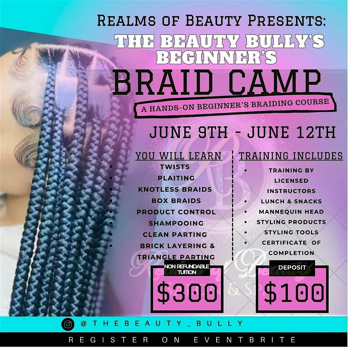 4 day Beginner’s Friendly Braid Camp (June 23rd -26th) | Event in Winston-Salem | AllEvents