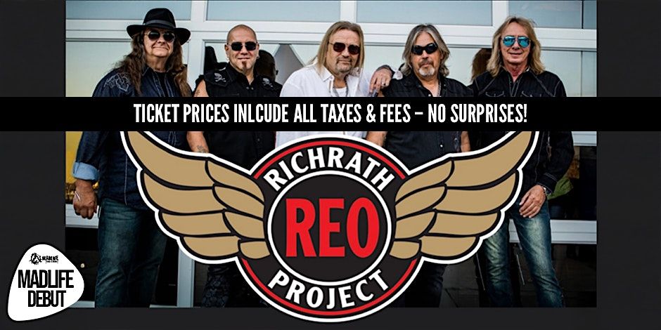 Richrath Project REO - A Celebration of the Music of REO Speedwagon, 15 January | Event in Woodstock | AllEvents