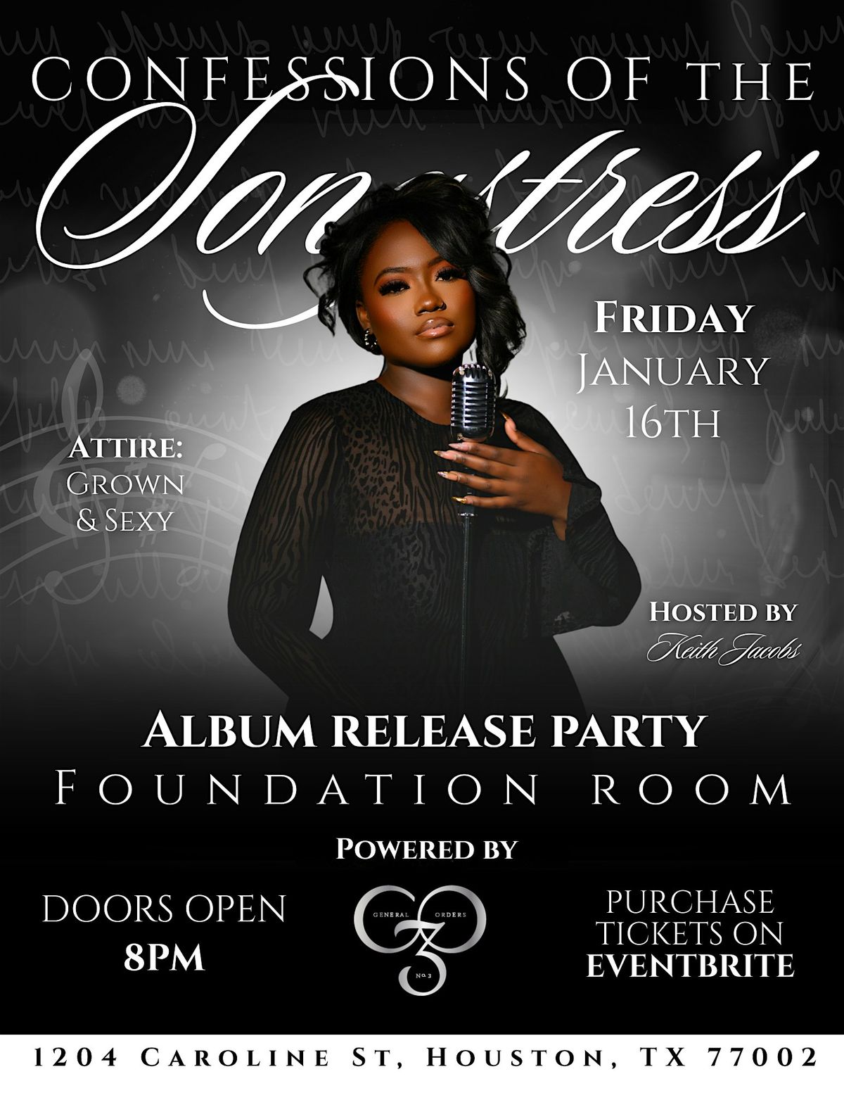 Confessions of Thesongstress: Album Release Party, 16 January | Event in Houston | AllEvents