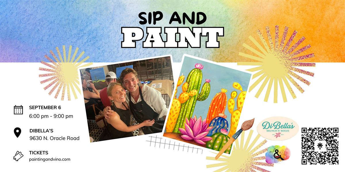 Paint and Sip this Neon Cacti Painting at DiBella’s, 6 September | Event in Oro Valley | AllEvents